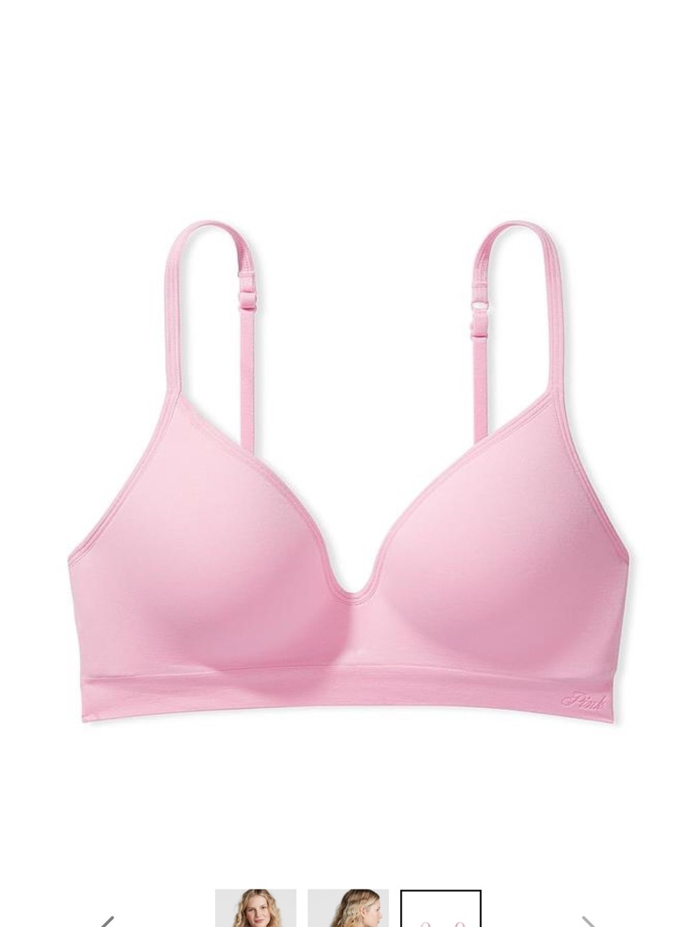 Victoria's Secret Seamless Wireless Push-Up Bralette Pink - Picture 3 of 12